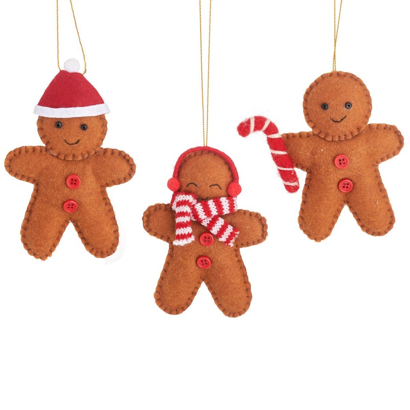 RJB Stone Festive Gingerbread Hanging Decoraton (1pc)