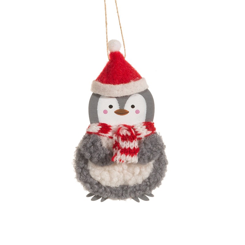 RJB Stone Festive Penguin Hanging Decoration