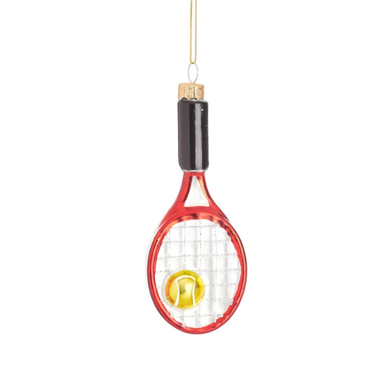 RJB Stone Tennis Racket Shaped Bauble