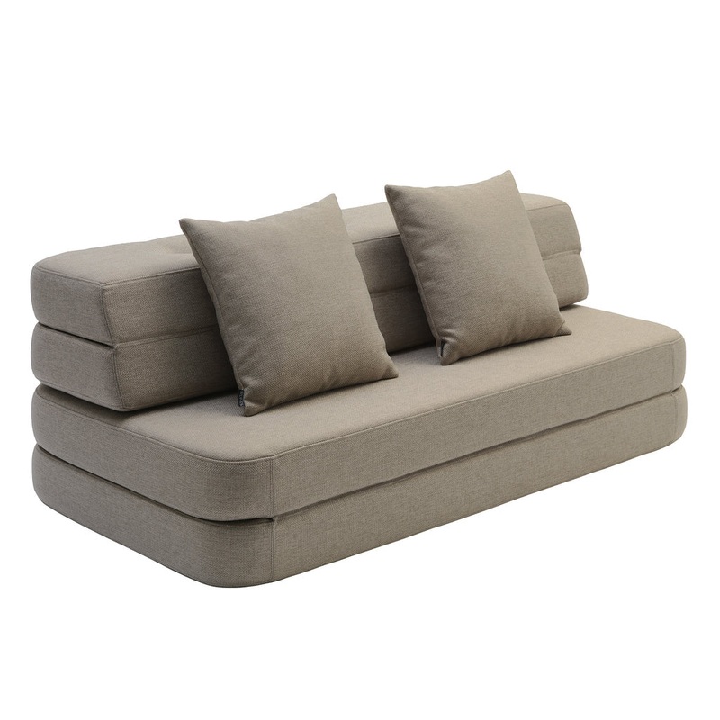 by KlipKlap KK 3 Fold Sofa XL Soft 36x140x70cm - Sand W. Sand (Pre-Order; Est. Delivery in 3-6 Weeks)