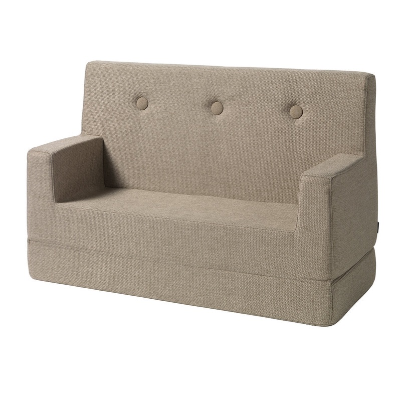 by KlipKlap KK Kids Sofa 64x100x40cm - Sand W. Sand (Pre-Order; Est. Delivery in 3-6 Weeks)