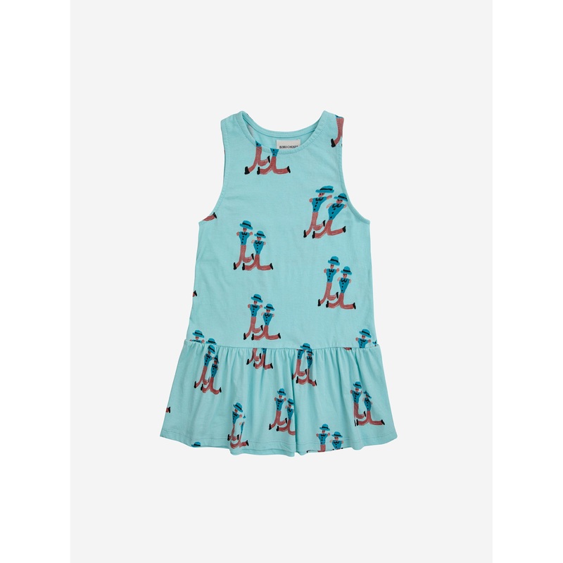 Bobo Choses Dancing Giants All Over Dress Light Blue