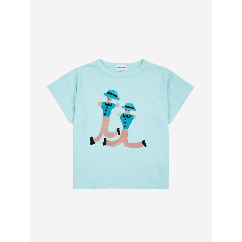 Bobo Choses Dancing Giants T-Shirt Light Blue