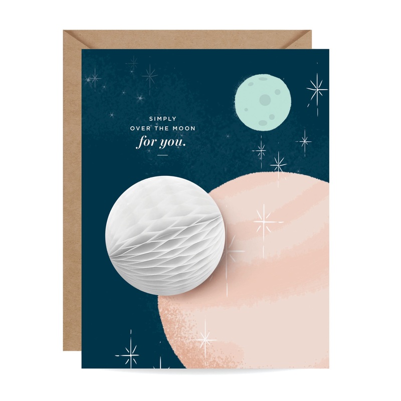 Inklings Paperie Over The Moon Pop-Up Card