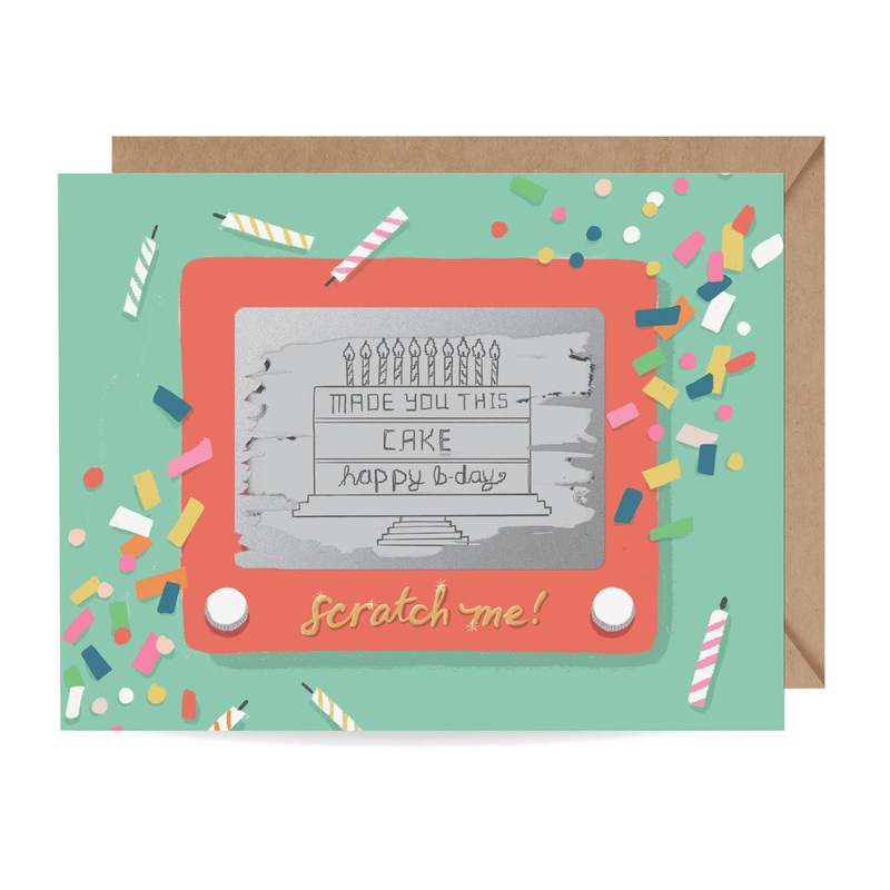 Inklings Paperie Scratch A Sketch Birthday Scratch-Off Card