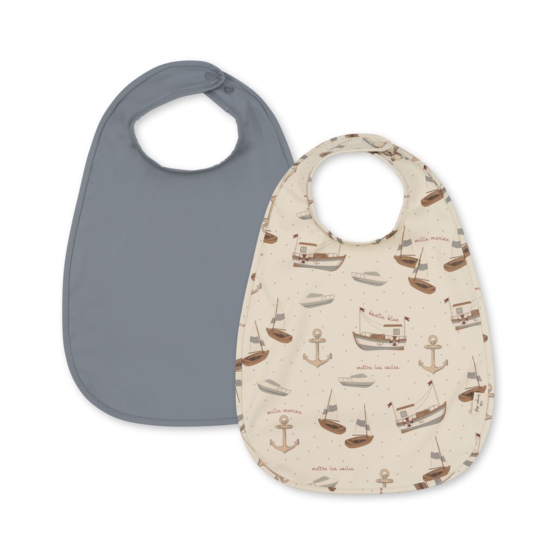Konges Sljd 2 Pack Dinner Bib Sail Away OS