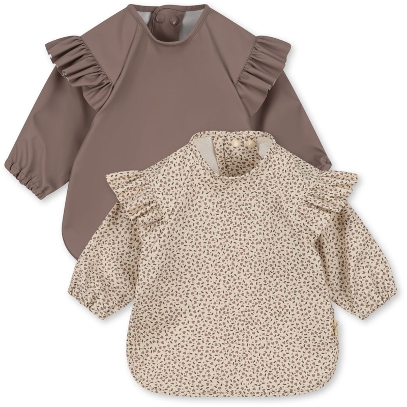 Konges Sljd 2 Pack Dinner Bib with Sleeves and Frill Milk Tank/Antler