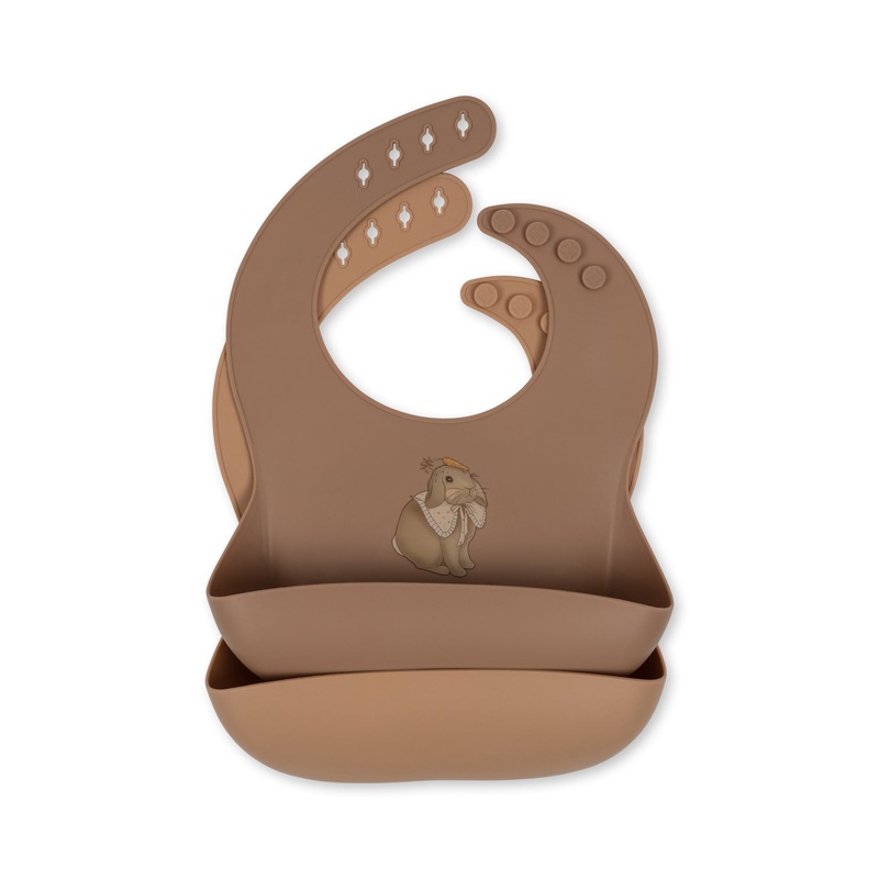 Konges Sljd 2 Pack Silicone Bib Everyday Uniform Blush OS