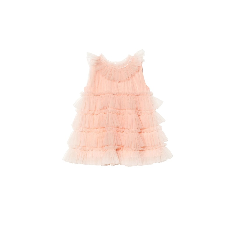 Tutu du Monde Bebe Mural Tulle Dress Pale Coral