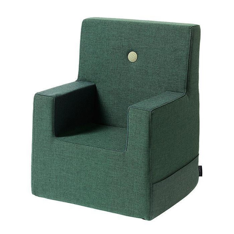 by KlipKlap KK Kids Chair XL 63x49x42cm - Deep Green W. Light Green (Pre-Order; Est. Delivery in 3-6 Weeks)