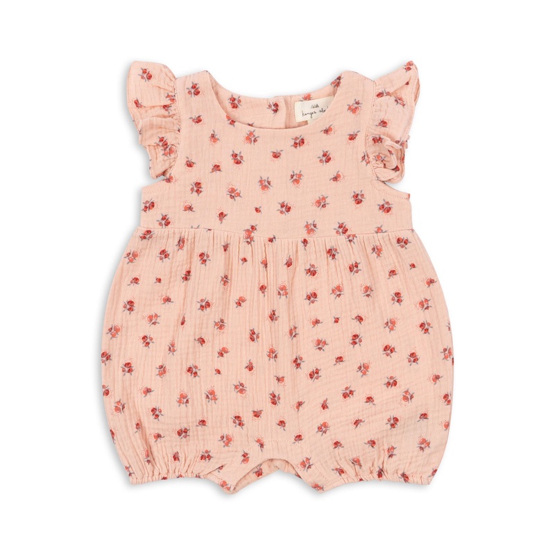 Konges Sljd Coco Frill Romper Peonia Pink