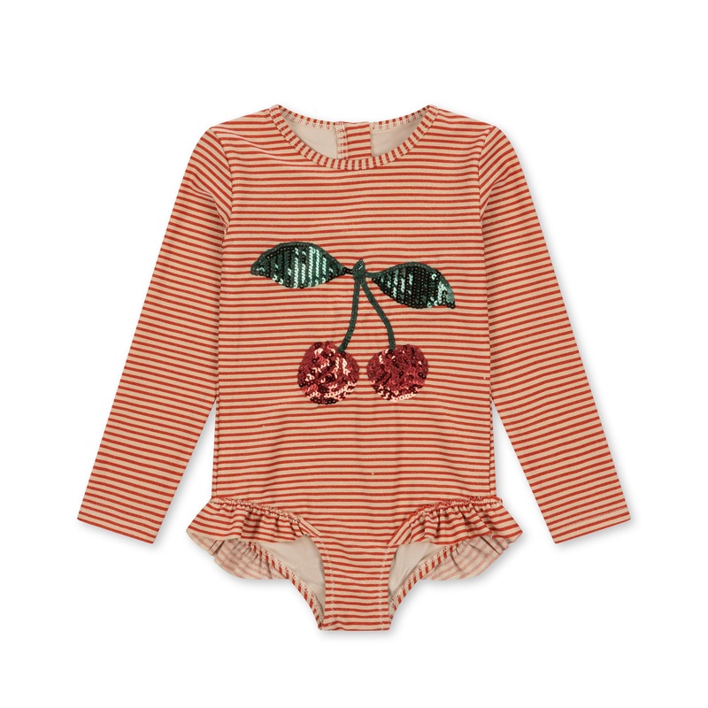 Konges Sljd Jade LS Swimsuit Glitter Stripe
