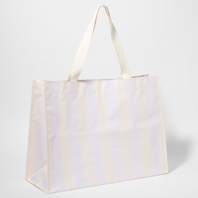 SUNNYLiFE Carryall Beach Bag Rio Sun Pastel Lilac Stripe