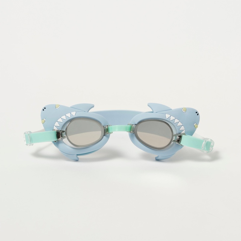 SUNNYLiFE Salty The Shark Mini Swim Goggles Aqua