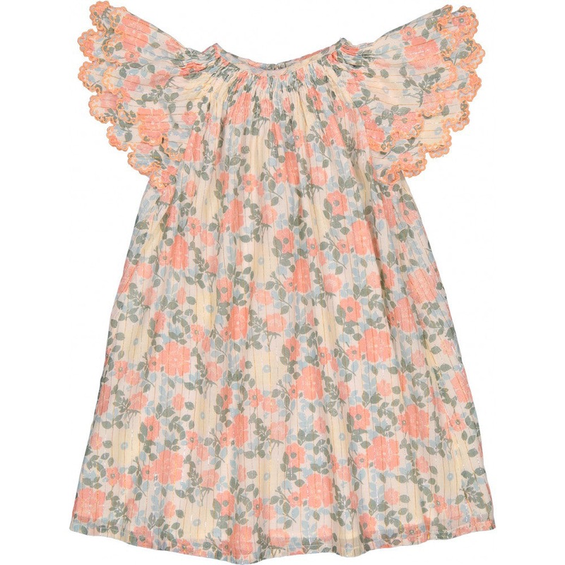 Louis Louise Dress Jinny Stripe Lurex Vintage Flower