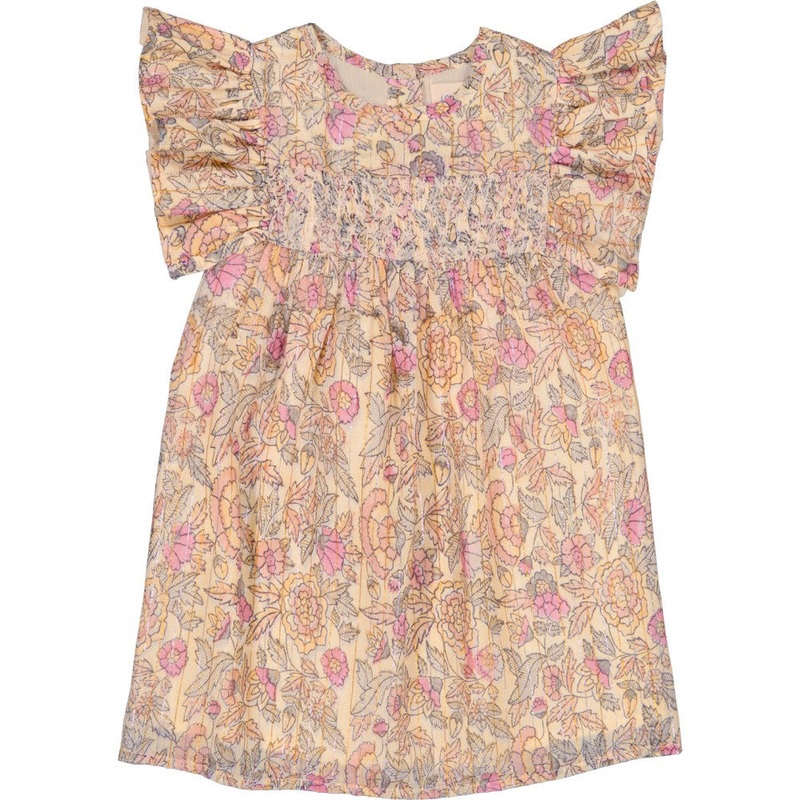 Louis Louise Dress Mickaela Stripe Lurex Indian Flower