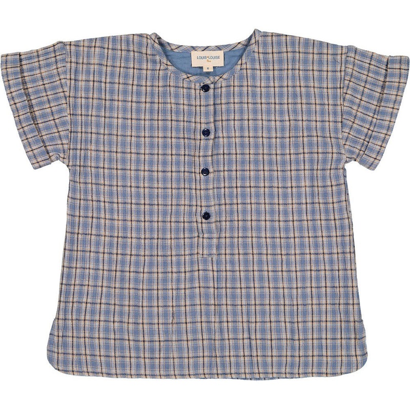 Louis Louise Shirt Saul Cotton Crepe Tartan