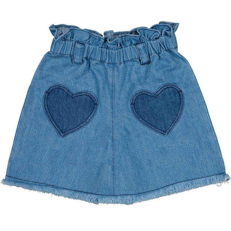 Louis Louise Skirt School Denim Patchwork