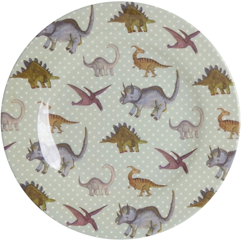 Rice DK Melamine Kids Side Plate with New Dino Print