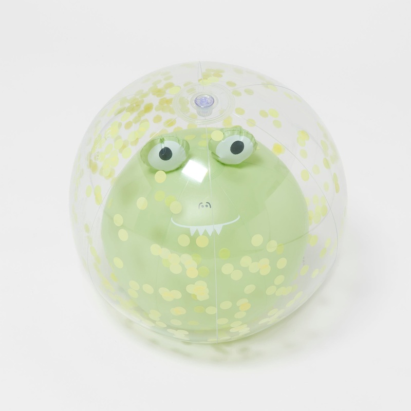 SUNNYLiFE 3d Inflatable Beach Ball Cookie The Croc Light Khaki