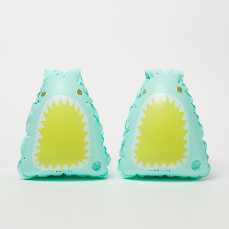 SUNNYLiFE Salty The Shark Float Bands Aqua