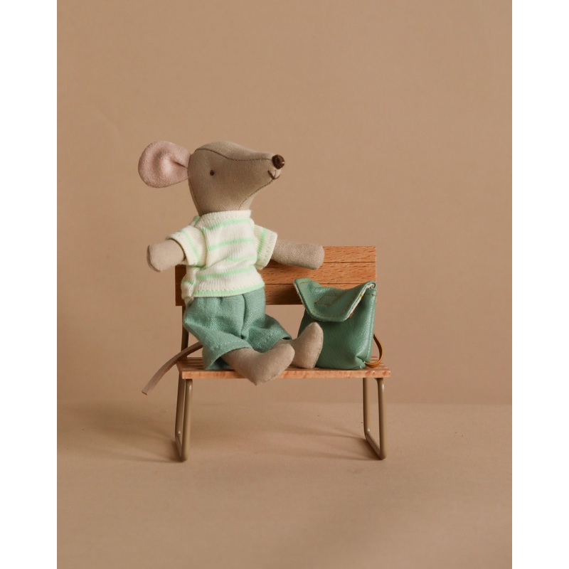 Maileg Big Brother With Backpack - Mint