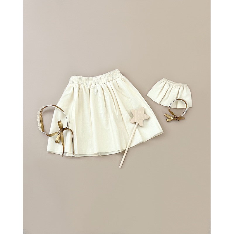 Minikane | Little Fairy Costume In Linen Ecru For Child and Doll