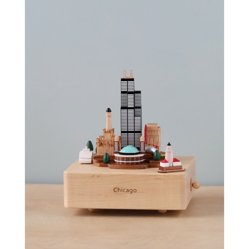 Pre-order: Chicago Wooden Music Box (ships end of August - early September)