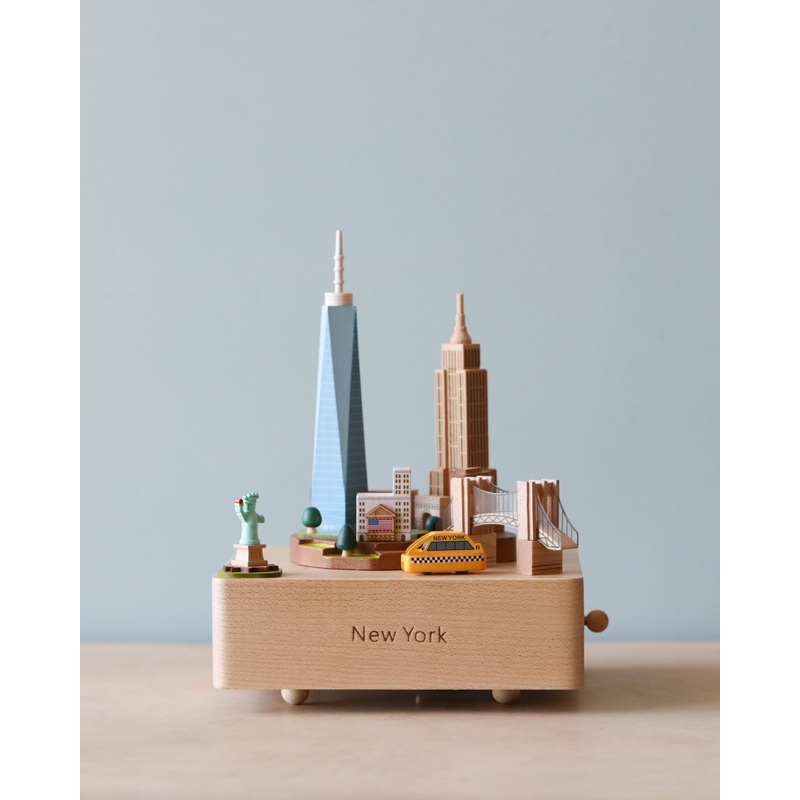 Pre-order: Wooden New York Music Box (ships end of August - early September)