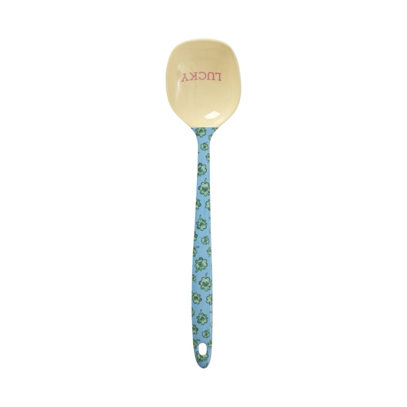 Rice DK Melamine Cooking Spoon - Blue - Good Luck Print