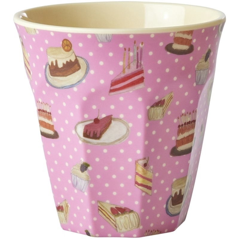 Rice DK Melamine Cup with Sweet Cake Print - Medium - 250ml