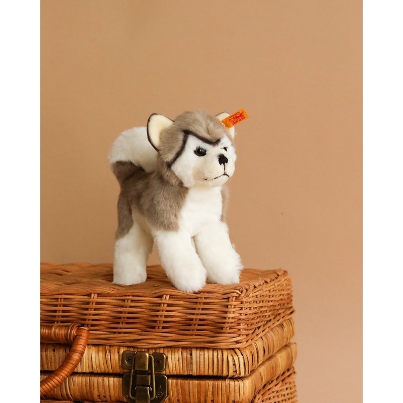 Steiff, Bernie Husky Plush Stuffed Toy Dog, 7 Inches