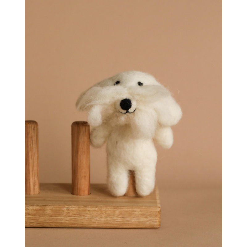 Maltese Dog Finger Puppet