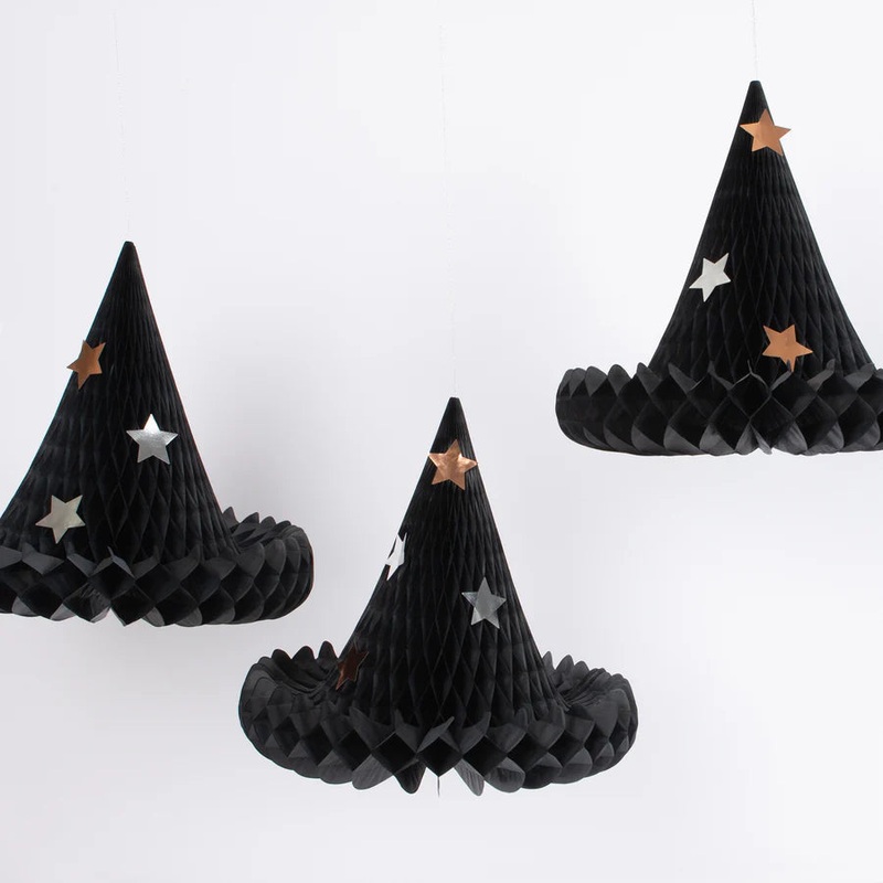 Meri Meri Honeycomb Witch Hat Decorations - Final Sale