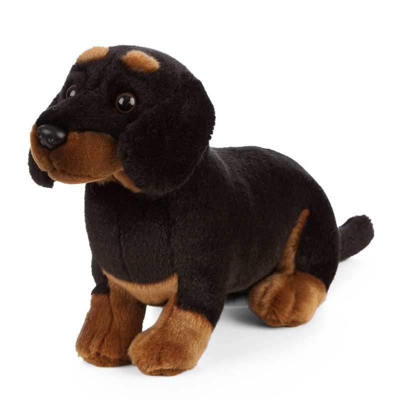 Black and Tan Dachshund Plush Puppy- Eco-Friendly