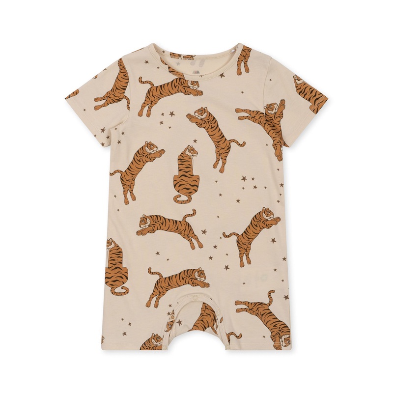 Konges Sljd Basic Romper GOTS Tiger Sand
