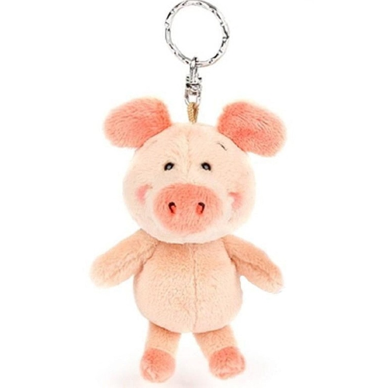 Plush Pig Keychains, 4" Stuffed Piggy 4 Varieties