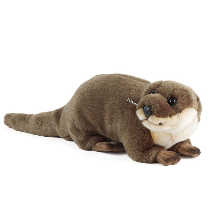 Realistic Plush Otters Large and Small