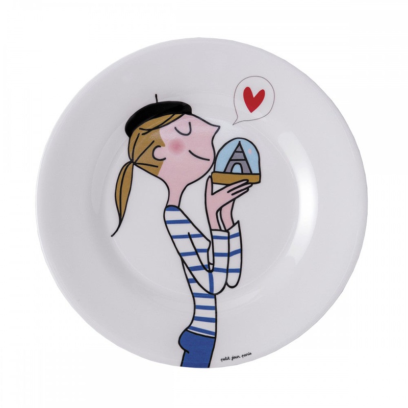 Petit Jour Paris Dessert Plate "Parisienne" White