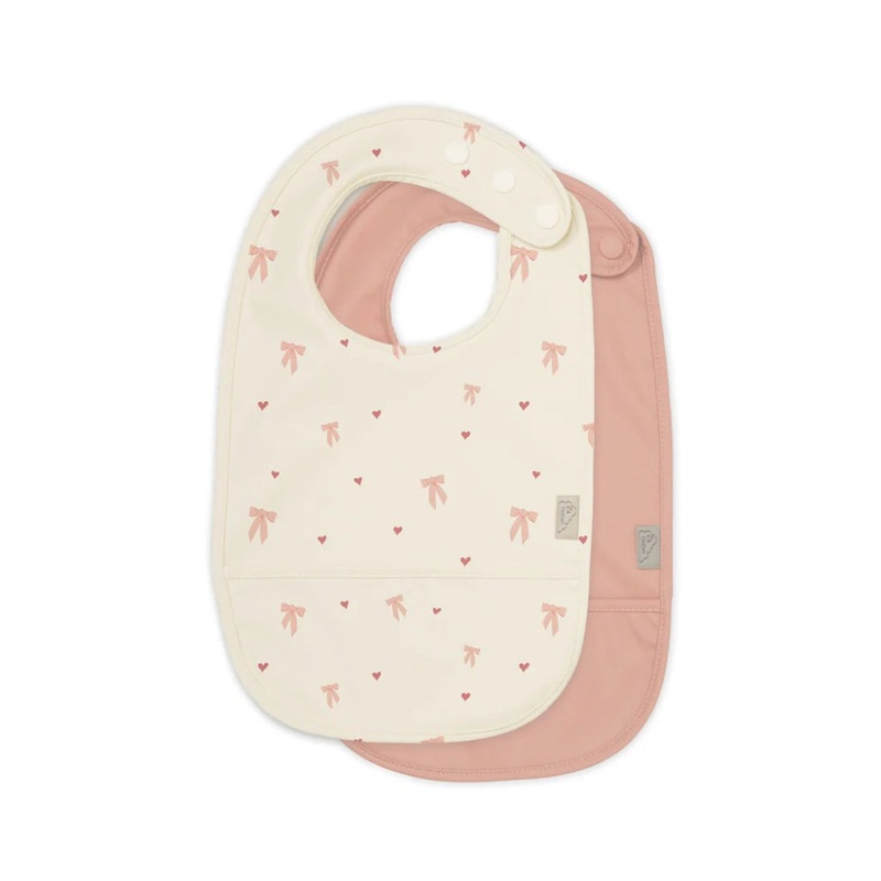 Cam Cam Copenhagen Bib w/ Pocket, 2-Pack - Bows
