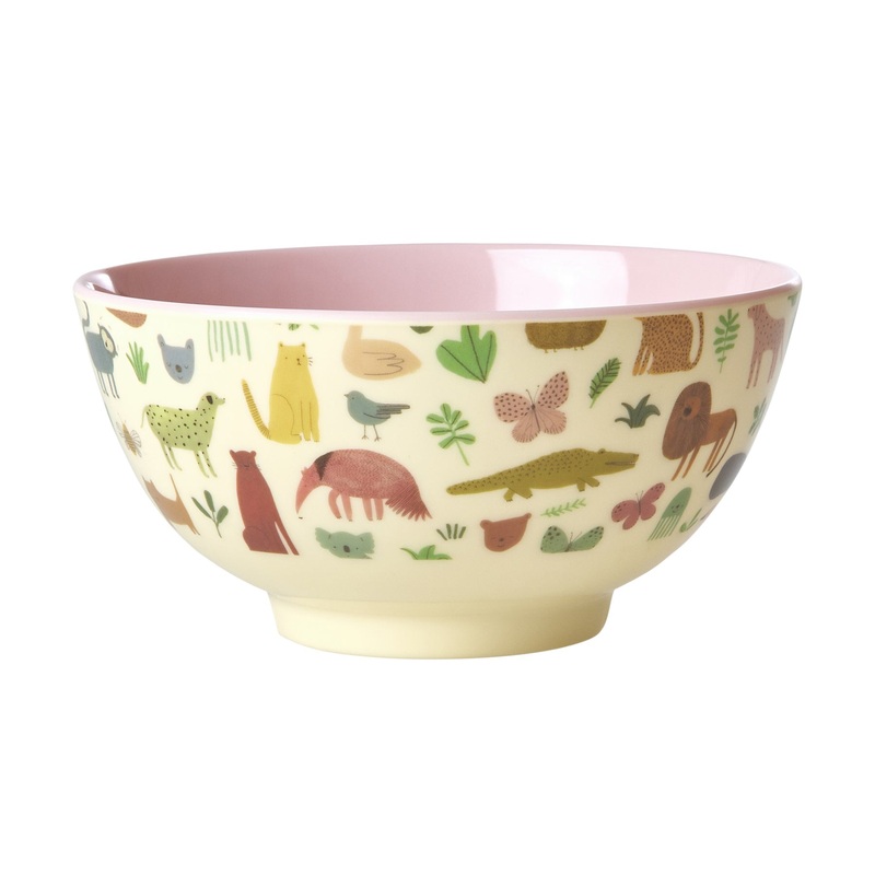Rice DK Melamine Bowl with Pink Sweet Jungle Print- Medium - 700ml