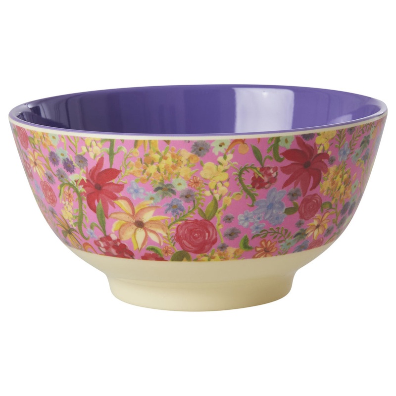 Rice DK Melamine Bowl with Swedish Flower Print - Medium - 700ml