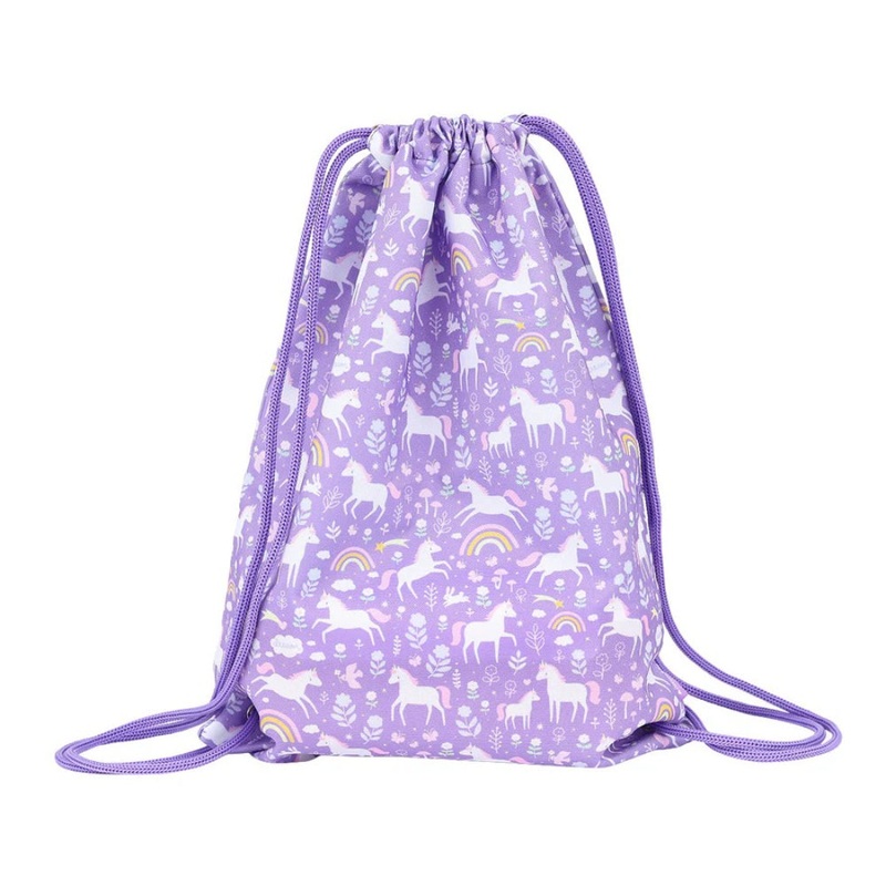 A Little Lovely Company Drawstring Bag: Unicorn Dreams