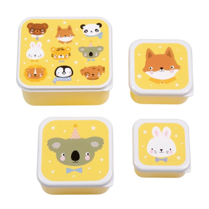 A Little Lovely Company Lunch & Snack Box Set: Animal Friends