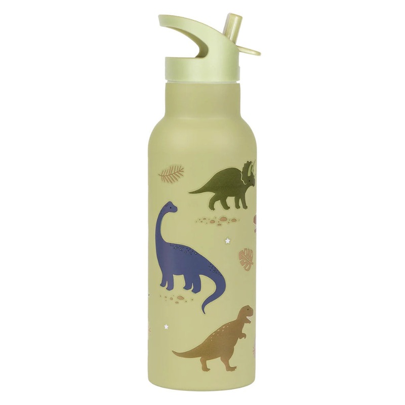 A Little Lovely Company XL Stainless Steel Drink Bottle: Dinosaurs