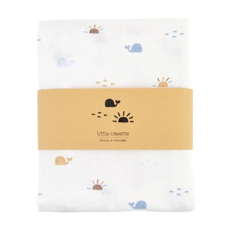Little Crevette Malo Large Swaddle 120x120cm