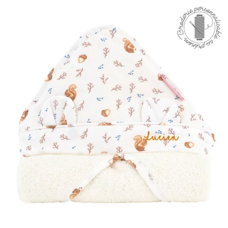 Little Crevette Noisette Hooded Towel 75x75cm