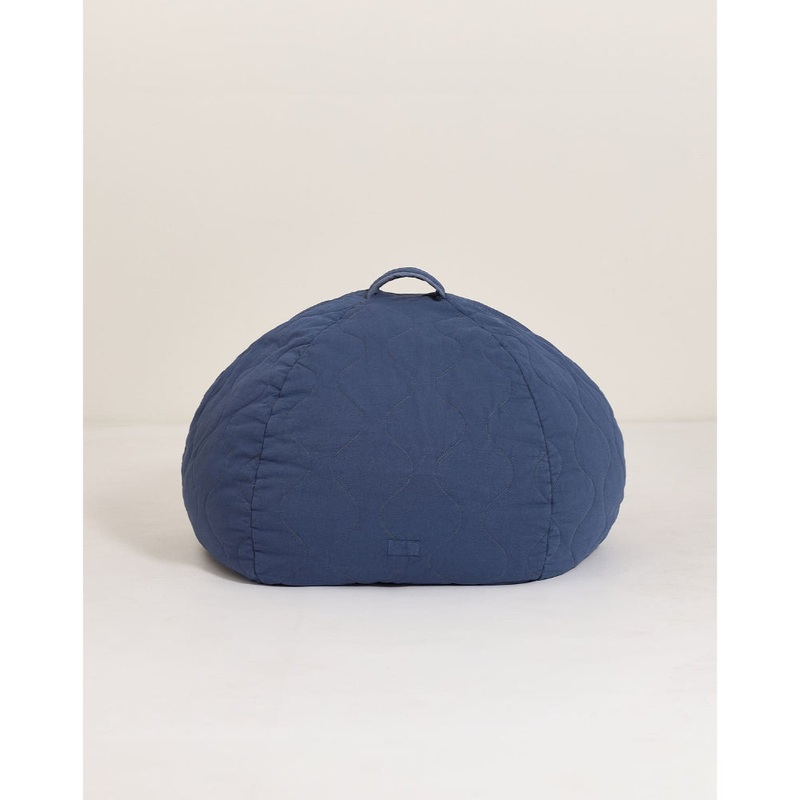 nobodinoz Landscape Quilted Round Beanbag Cobalt 65x40cm