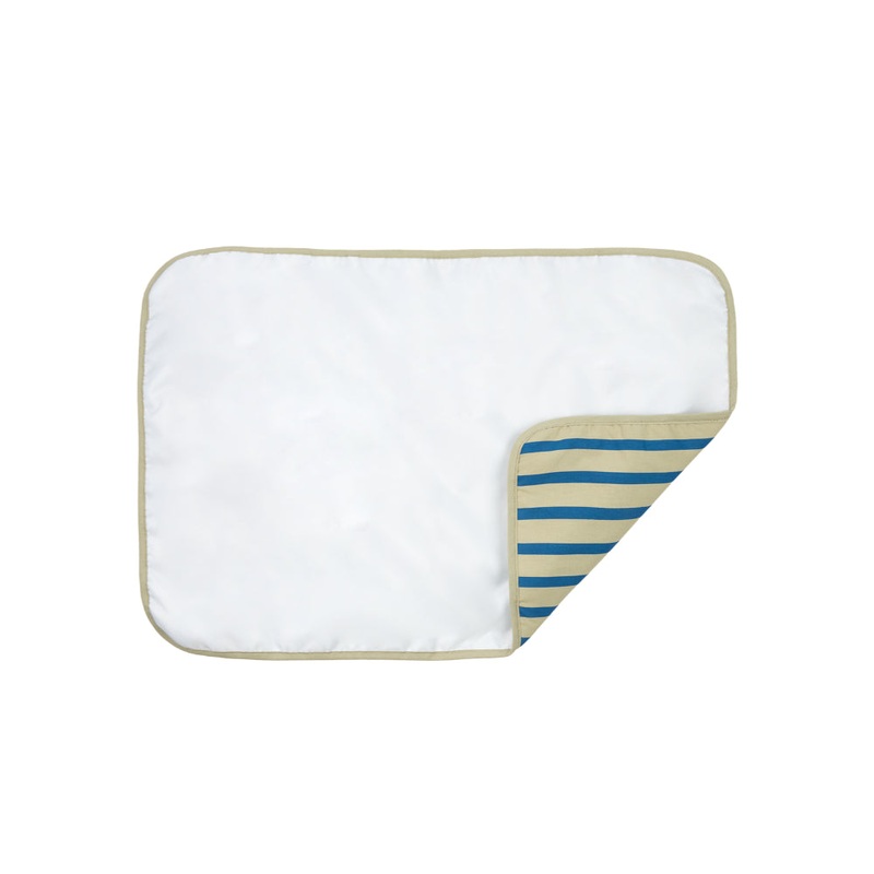 nobodinoz Stories Ltd Changing Pad Green Blue Stripes 45x65cm