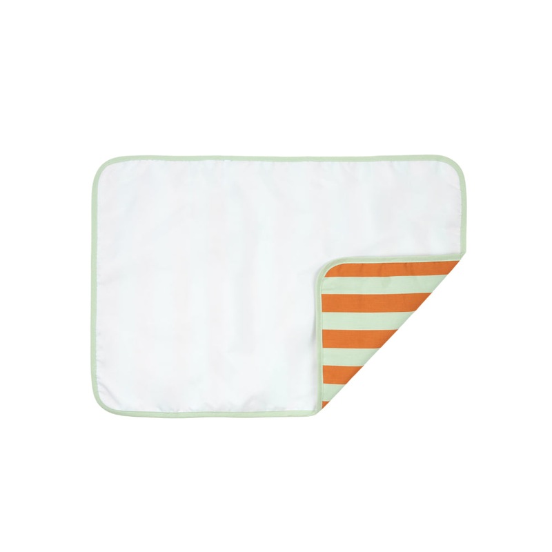 nobodinoz Stories Ltd Changing Pad Green Orange Stripes 45x65cm